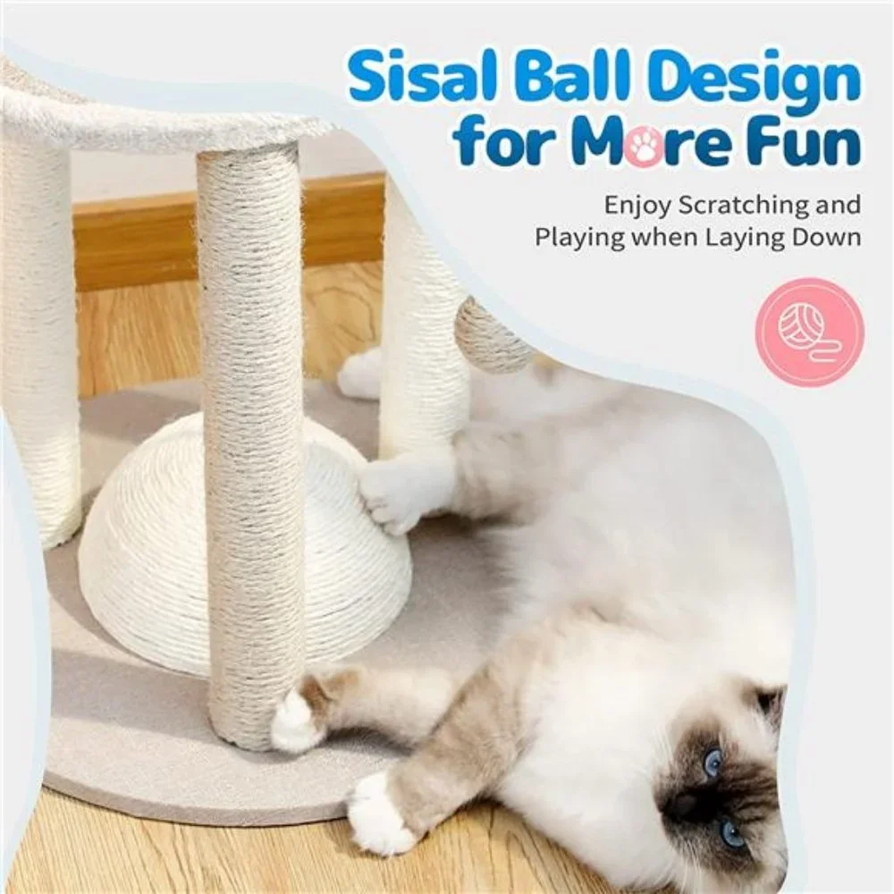 Cat Scratching Posts, Small Kitten Scratcher Toy with Dangling Ball